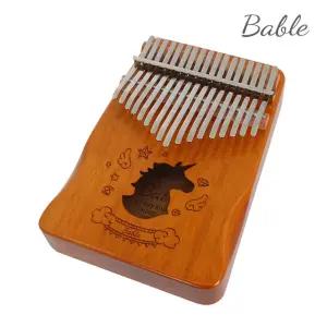 17음계 마호가니 베이블 칼림바 유니콘 내추럴우드교육용악기 음악 타악기 카림 손가락피아노