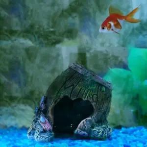 놀이터 워터월드 수족관 열대어 은신처 장식 나무 통수조 물고기하우스 소품 어항품 물고기집 동물 장식품