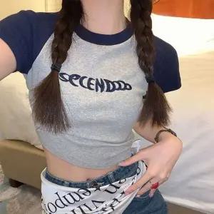 티셔츠 반팔티 2색 골지 나그랑 여름 크롭 반팔 여성 슬림핏