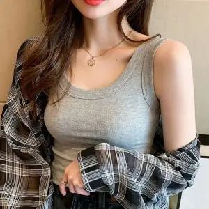 슬림핏 골지 쫀쫀한 여름 민소매 이너 나시 4색 여자