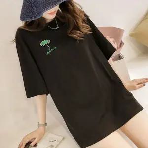 우산자수 편한 여성 반팔티 티셔츠 여름 4색 포인트