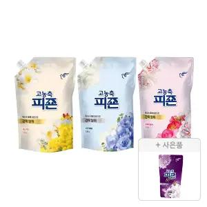 피죤 고농축 오리지널 섬유유연제 리필, 로맨틱플라워, 1.6L + 써니가든, 1.6L+오션후레쉬, 1.6L 각1개(총3개) + 증정 ( 미스틱레인300ml,1개 )