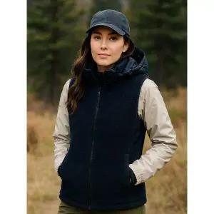 [아웃도어스/마운티아]여성 플리스 패딩조끼 미디엄차콜_1MQVSW2504