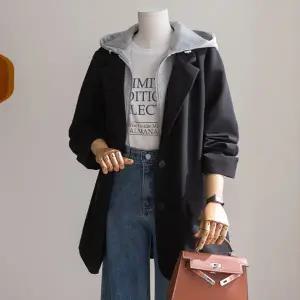 (안나앤플러스) 벨던 후드 레이어드 자켓[자켓DF685] 빅사이즈