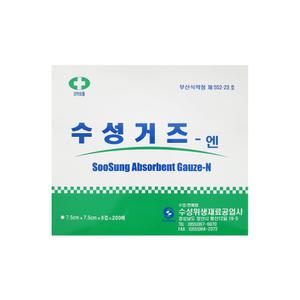 수성거즈 / 7.5cm x 7.5cm x 8겹  200매