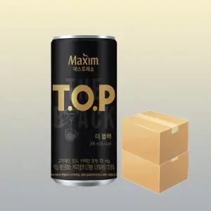 TOP 티오피 더블랙 200ml x 72캔 (2박스) 캔 커피 음료