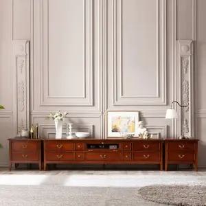 [퍼니프랑] 수입 유럽형 빈티지 엔틱가구 RG 07 2100 엔틱 컬러 거실장 협탁 세트