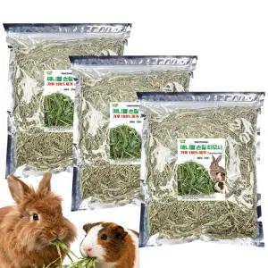 애니몰 손질 티모시 500g 3개 건초 토끼 기니피그 사료 먹이