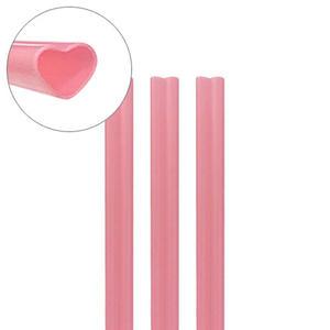 6/25 벌크 하트빨대 핑크 200개