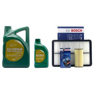팰리세이드 디젤 모비스 엔진오일 에코 프리미엄 0W30 7리터 보쉬 오일필터 에어필터