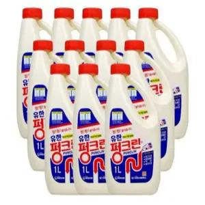 유한양행 펑크린 1L 1박스(12병) 배수구세정,변기,뚜러뻥