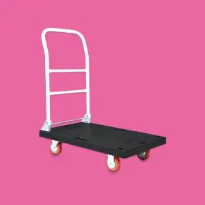 접이식 대차 중형 블랙 적색 기본형 (고정2+회전2) 핸드카트