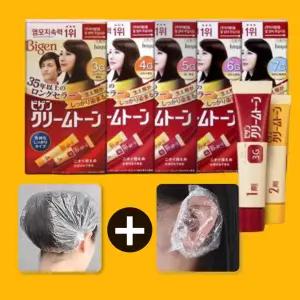 [동아제약] 비겐크림톤(자연갈색)염색약 40g 6G, 추가구성(헤어캡+이어캡)