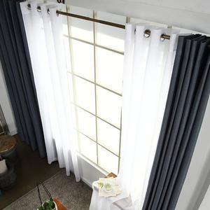 클리티룸 데일리 쉬폰커튼 화이트, 큰창, 145x230, 2장