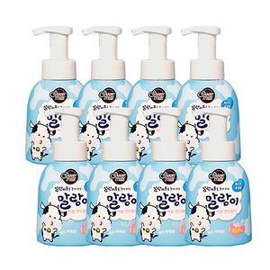 샤워메이트 말랑카우 말랑이 버블 핸드워시 화이트우유향 용기 300ml x8개