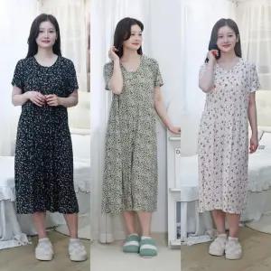 여름 플라워 냉장고 냉감 원피스잠옷 홈웨어원피스