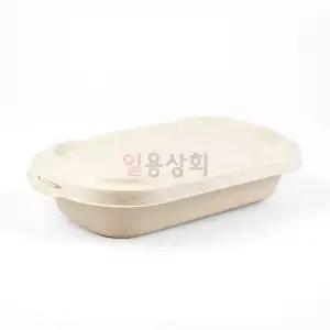 펄프용기 DRP 500A 크라프트 펄프 뚜껑 500세트 종이도시락