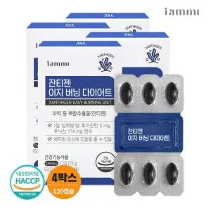 아이엠미 잔티젠 이지 버닝 다이어트 4박스 체지방감소 보조제 효과 소비기한 26.05.20)