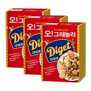오리온 마켓오 오!그래놀라 다이제 시리얼, 300g, 3개