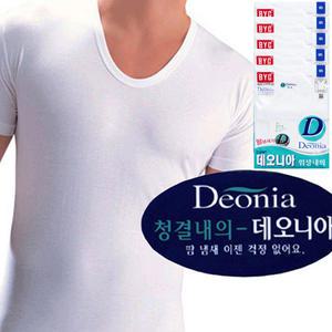 BYC땀냄새안나는 데오니아40수 반팔런닝5매BYD7002