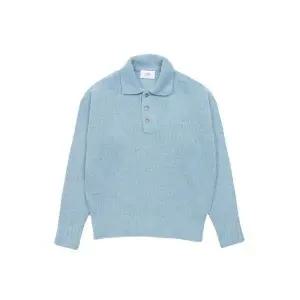 [아미] 남성 헤어리 라이트 폴로 니트 스카이 블루 HPL326-KN0021-468