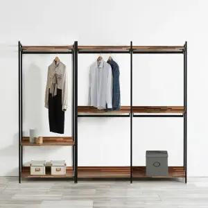 쏘노 시스템 드레스룸 2400 1단+2단 행거 세트 DF924850