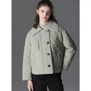 [모리모리스] 롤리 와이드카라 숏 패딩 퀼팅점퍼