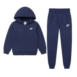 [나이키] 여성 NSW 클럽 플리스 기모 트레이닝 세트 운동복 츄리닝 네이비 FD3114-410