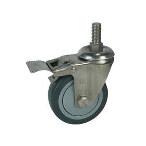 바퀴 경량 스텐 304 4인치 볼트 브레이크형 캐스터 공장 식당 대차 카트 구르마 운반 스텐 베어링 장착