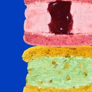 [널담] NEW 뚱카롱 봄마카롱 4구 2세트 (체리블라썸/피스타치오)