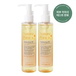 2개 네이처 퓨어 클렌징 오일 200ml 저자극 잘지워지는 순한클렌져