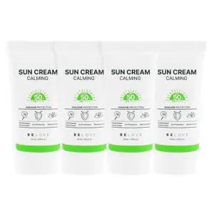4개 카밍 선크림 50ml SPF50+ PA++++ 순한 눈시림없는 자외선차단제 시카 선블록