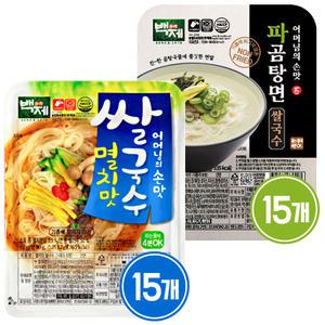 백제물산 쌀국수 파곰탕면 15개 + 멸치맛 15개
