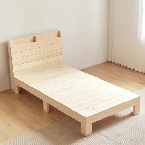 [신세계라이브쇼핑]동서가구 라떼 편백나무 통원목 오픈선반헤드 SS 침대 프레임 DF910006