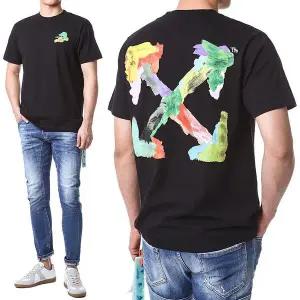 [오프 화이트]오프화이트 브러쉬 페인팅 애로우 반팔티셔츠/OMAA027S 23JER004 1084