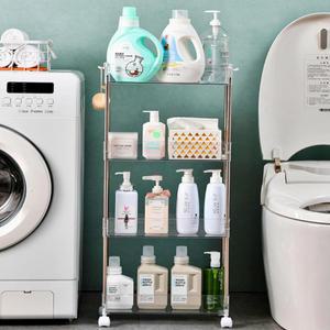 투명 트롤리 이동식 틈새 선반 4단  PG-266