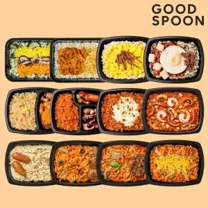 굿스푼 저당 식단 맛보기 12종 9팩/12팩 세트 간편 도시락 잡곡 곤약밥