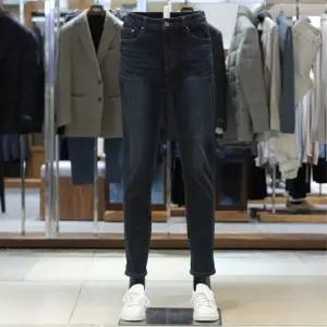 [바쏘](의정부점)24 FW 스트레이트 고스판 다크블루워싱 데님 기모원단 청바지 (진청)