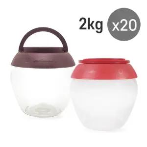 단지 플라스틱 항아리 젓갈 장아찌 담금통 (2kg 20개)