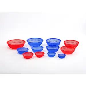 [나코] 플라스틱 소쿠리 원형 채반 플라스틱채반 플라스틱광주리 타공채반 업소용 식당 야채 채소 바구니