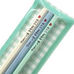 [3자루세트] 주문제작 모닝글로리 쿨톤연필 B 이름 각인연필 문구인쇄 위클래스 학교단체 어린이집 초등학교 새학기 선물