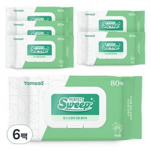 탐사 손걸레 전용 물티슈 캡형, 80개입, 6개 one option