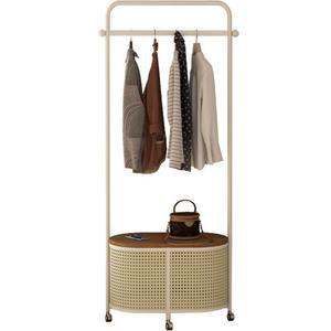 침실 화이트 드레스룸 수납 스탠딩 라탄행거 사무실 수납장