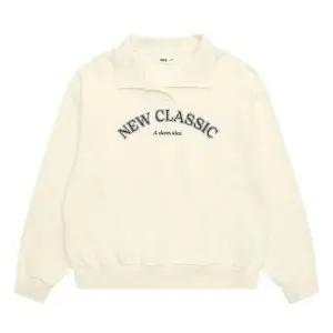 [소이] HC22 레터링 카라 바이오 맨투맨티 여아 봄가을용 아이보리 면 박스핏 카라 (S30944324)