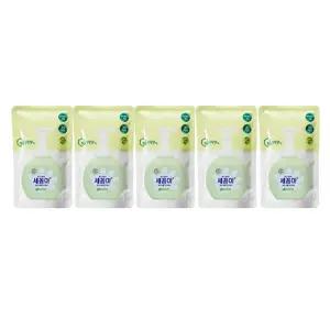 세균아꼼짝마 버블 핸드워시 그린허브 리필, 200ml, 5개