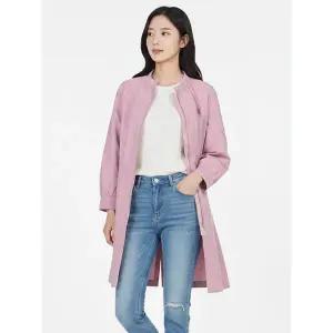 [크로커다일레이디]핑크 여성 넥셔링 간절기 코트 CLCMCT104_P385198530