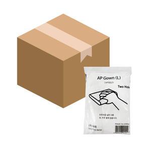 아원 AP가운 블루/화이트 500개 1박스 개별포장 일회용 위생가운 병원 실습 방역복