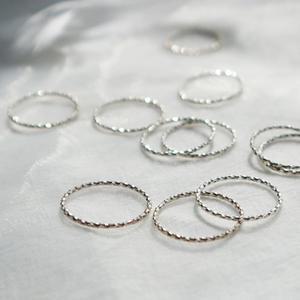 (1~25호)여리여리열송이레이어드 1.0mm 실반지은반지