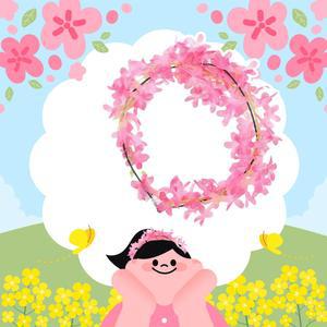 오리진 벚꽃 화관 조화 꽃화관 플라워 촬영용