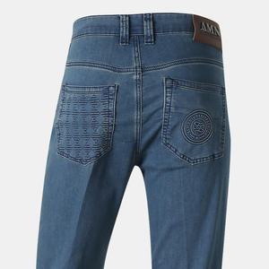 남성 인장 스판 봄 여름 데님 청바지 GY594 중년